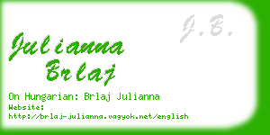 julianna brlaj business card